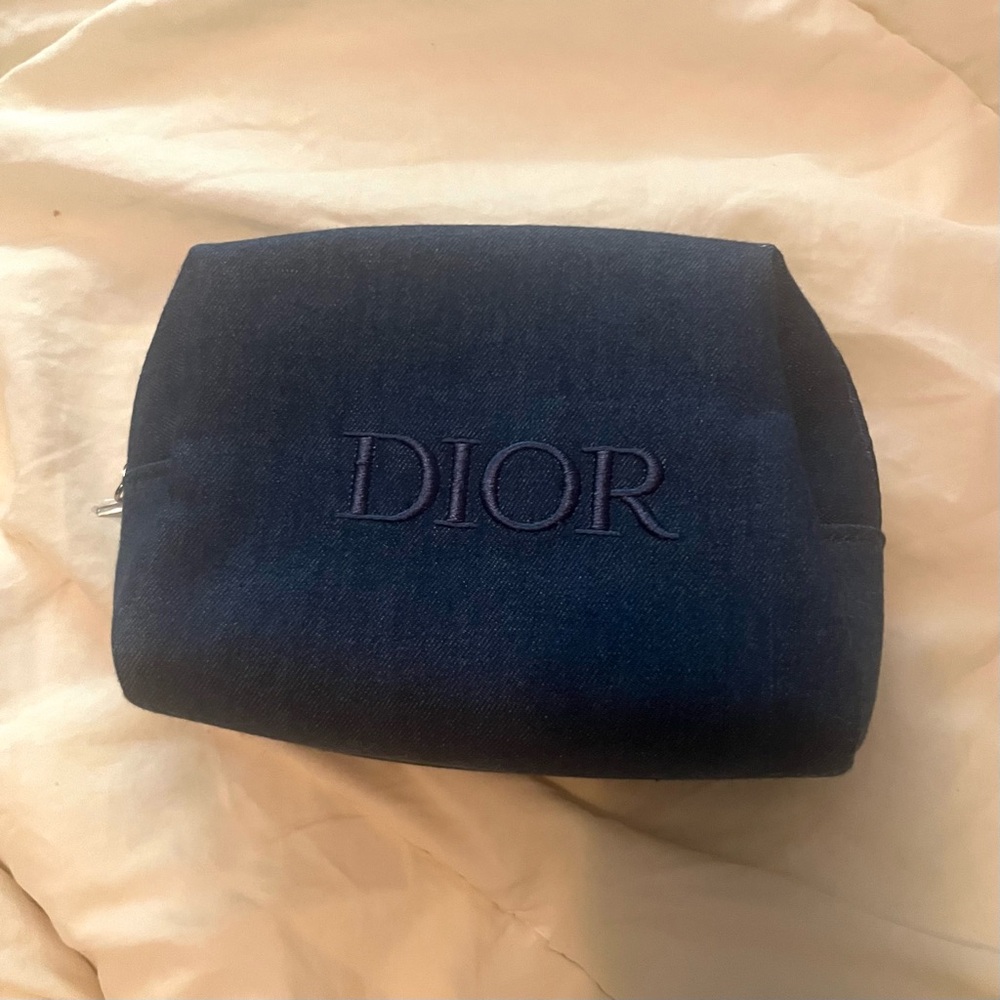 Dior Denim Blue Cosmetic Bag